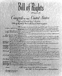 USA bill of rights written on paper